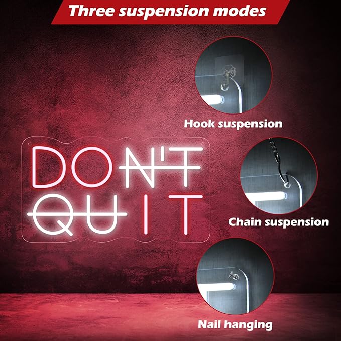 Don't Quit Neon Sign for Wall Decor, DO IT Neon Lights Party Decorations - Image 4
