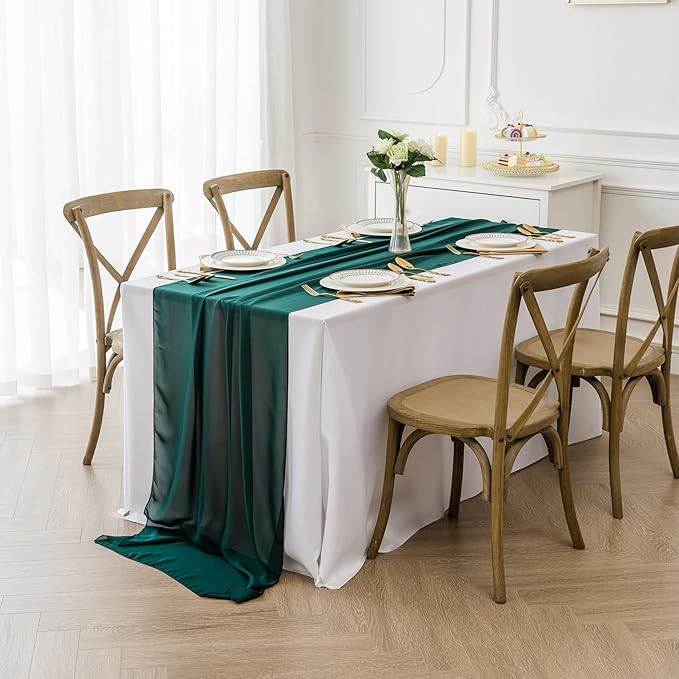 6Pack 9ft Chiffon Table Runner 14x108 Inch Sheer Romantic Table Runner - Image 7