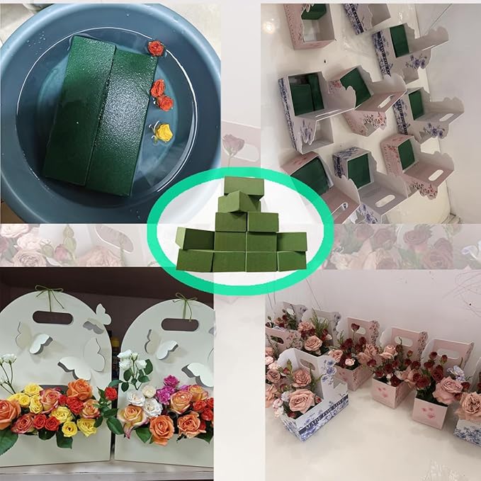 12Pack Square Floral Foam Blocks – Strong Water Absorption & Moisture Retention - Image 6