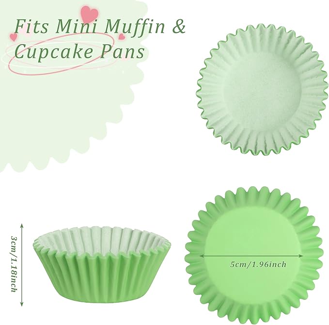 2 inch 1000-Count Mini Cupcake Liners Bright Colorful Muffin Baking Cups - Image 2