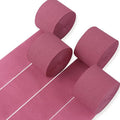 PartyWoo Pink Crepe Paper Streamers 4 Rolls 328 ft Pack of Dusty Pink Crepe by PartyWoo