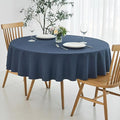 maxmill Round Linen Textured Tablecloth Spill-Proof Stainproof Wrinkle Free by maxmill