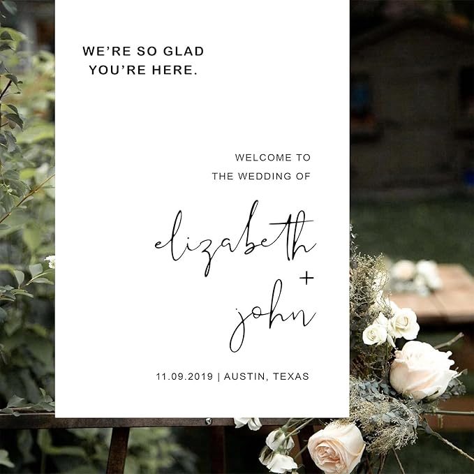 Minimalist Wedding Welcome Sign, Modern Wedding Welcome Sign, Welcome Sign - Image 3