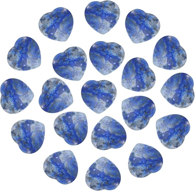 PATIKIL 20 Pcs Natural Heart Shaped Crystal Stone, 0.6 Inch Mini Polished Love by PATIKIL