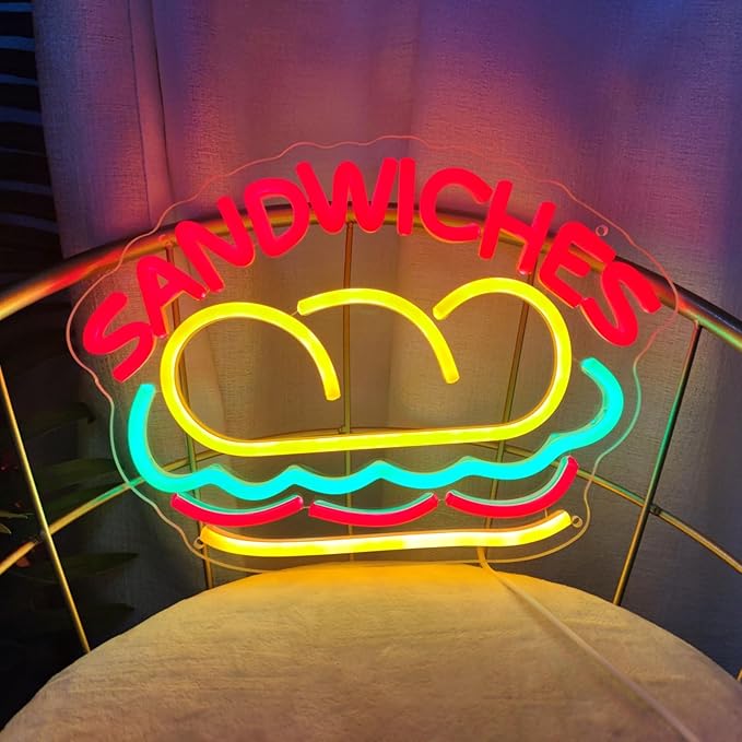 Sandwiches Neon Sign Sandwich Sign Food Neon Signs - Image 5