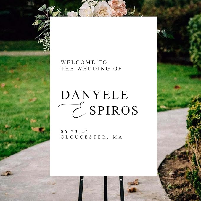 Modern Simple Wedding Welcome Signs, Customized Wedding Welcome Sign, Custom - Image 2