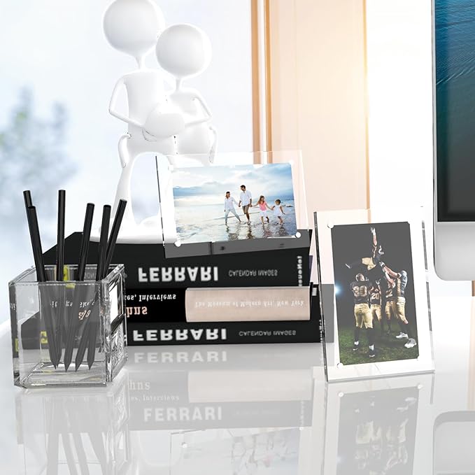 HELPLEX Picture Frames, 6 Pack 4x6 inch Acrylic Picture Frame Clear 4 x 6 Photo - Image 3