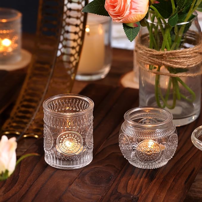 DARJEN 24Pcs Clear Votive Candle Holders - Image 5