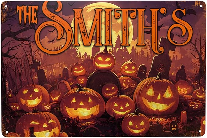 Personalized Halloween Metal Sign by Enjoy-yjl