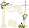 Wedding Arch Draping Fabric, 4 Panels 28" x20ft Ivory Wedding Arch Drapes by HNPSTBNO