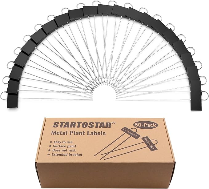STARTOSTAR 50-Pack Metal Plant Labels Weatherproof Garden Markers, Height 10.6'' - Image 7