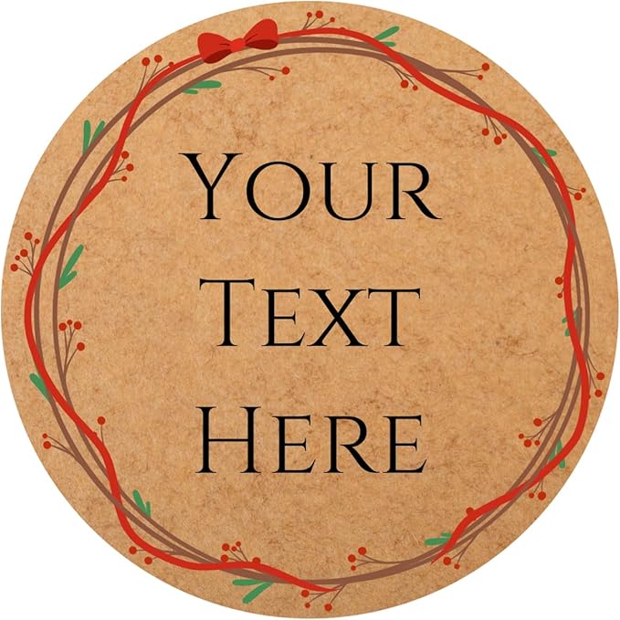 100-1000pcs Custom Stickers Merry Christmas Stickers Personalized Labels by Unknown