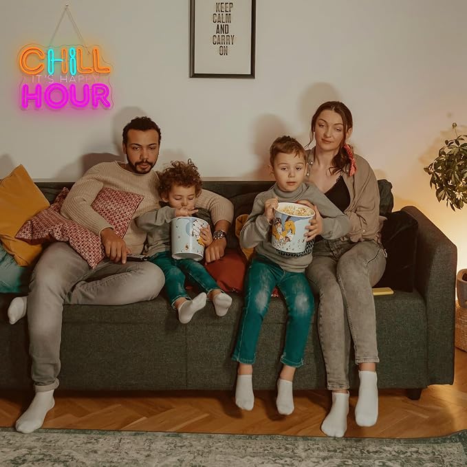 CHILL HOUR Neon Sign, Colorful LED Wall Light - Image 4