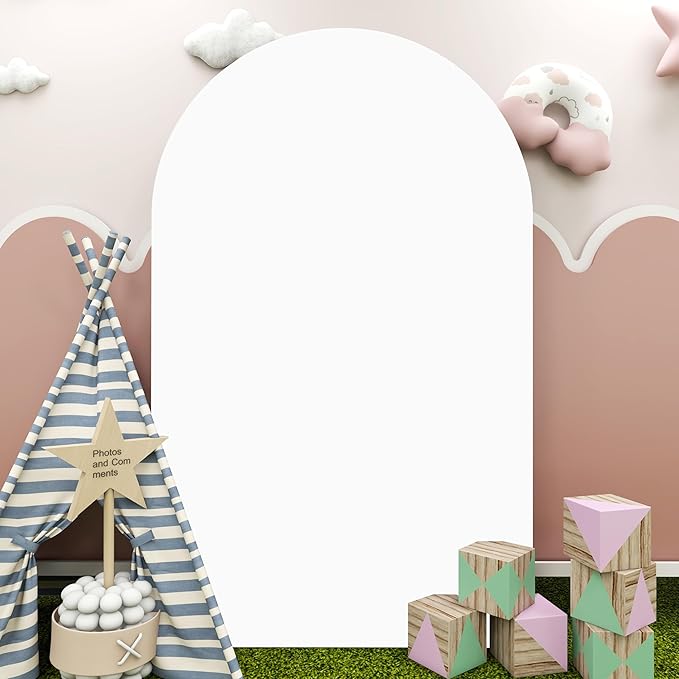 White Arch Cover - 6ft Backdrop Fabric Spandex - Image 7