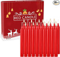 20PCS 4-inch Red Taper Candles for Decorative Use by Grcdoyvl