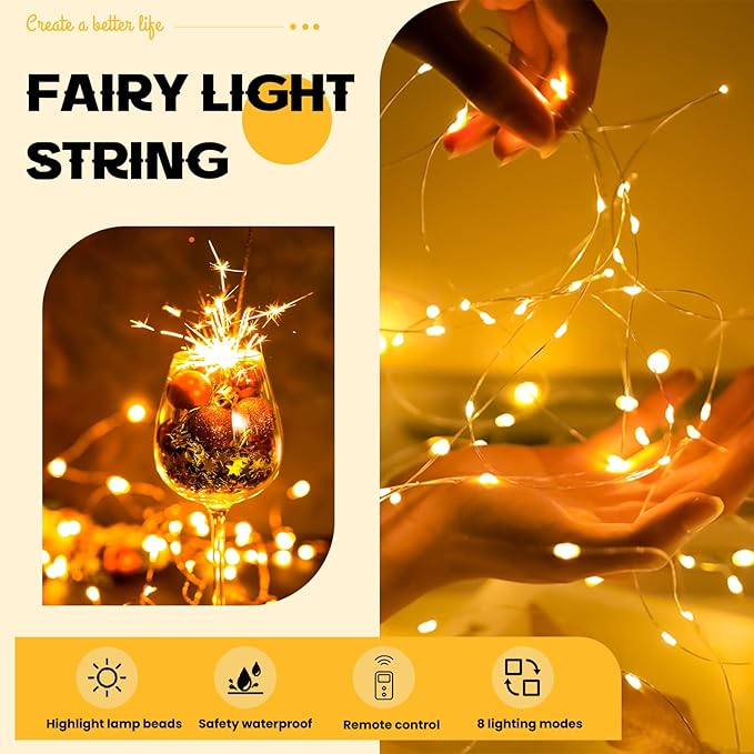 HXWEIYE 6 Pack Fairy Lights Battery Operated - Image 6
