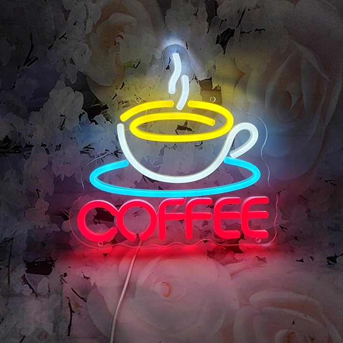Coffee Neon Sign Coffee LED Sign Coffee Bar Neon Sign But First Coffee Neon Sign - Image 8