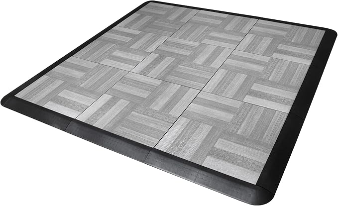 Big Floors SnapFloors 3X3RESGRAYOAKFLOOR Interlocking Lightweight Plastic - Image 2