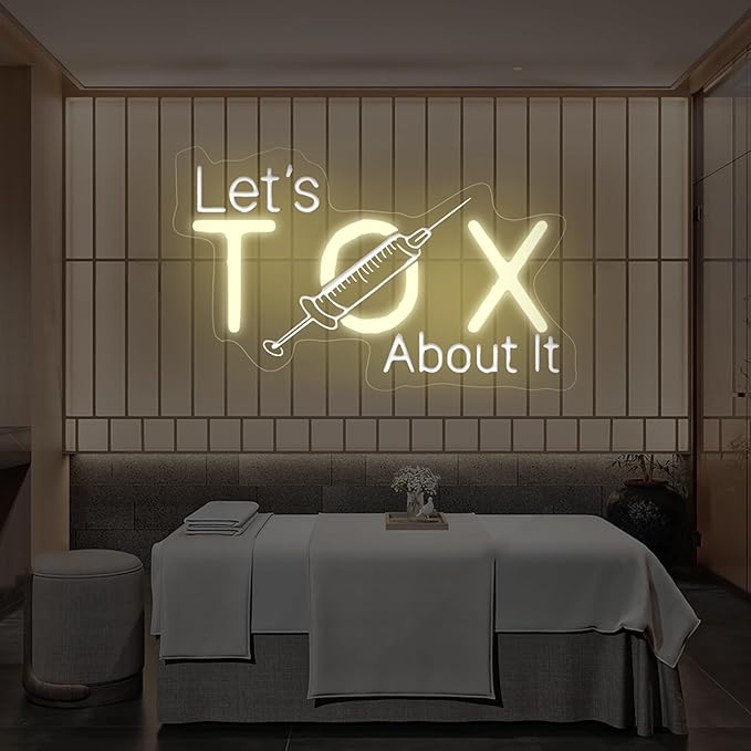 Let's Tox about it, Botox Business Sign, Injector Spa Studio Decor, Botox Art - Image 3
