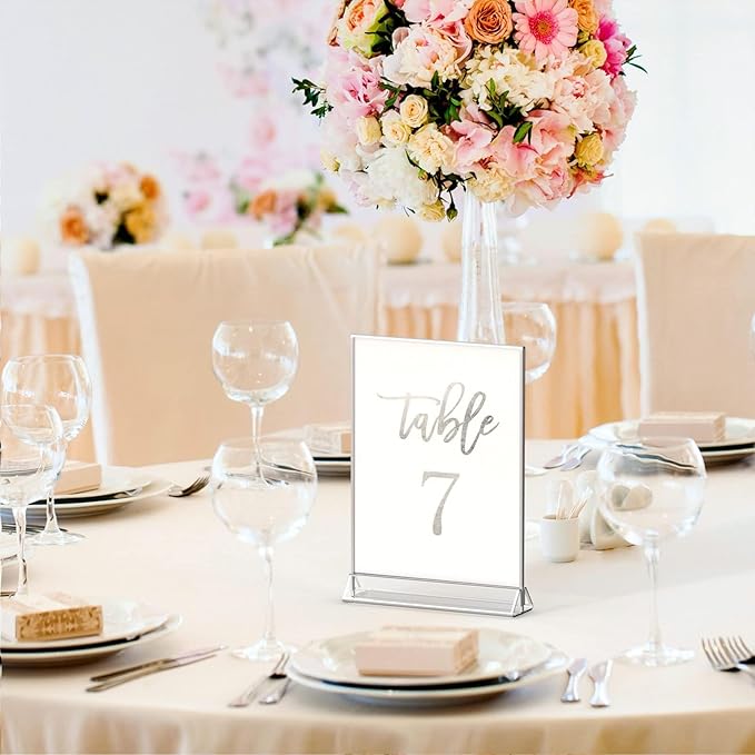 NIUBEE 6Pack 4x6 Clear Acrylic Sign Holder - Image 3