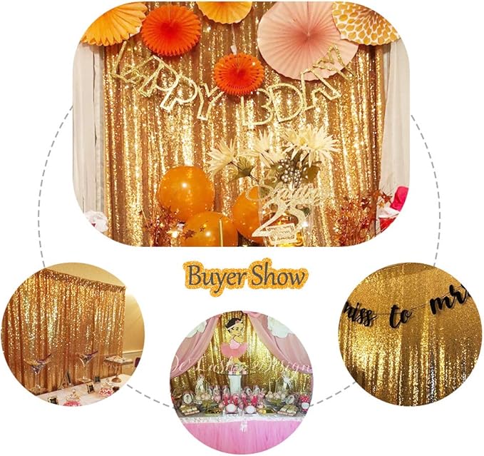SquarePie Sequin Backdrop Curtain Not See Through Background - Image 8