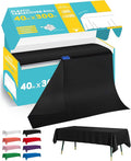 Black Plastic Table Cover Roll - 40IN x 300FT by Niuara