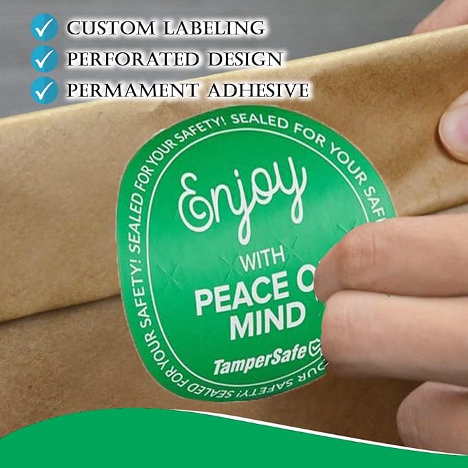 Angel's Peel Lounge Tamper Proof Stickers Roll — Tamper Evident Stickers - Image 2