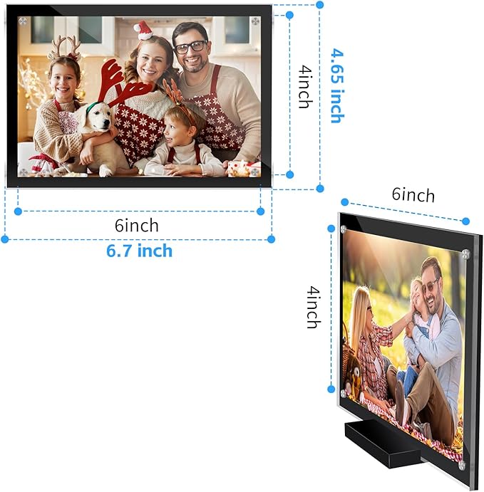 2 Pack Acrylic Magnetic Picture Frame 4x6 - Image 5