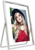 Silver Floating Frame, For Picture 5x7, Small Desktop Photo Frame, Classy Gift by AhaGoOfficial