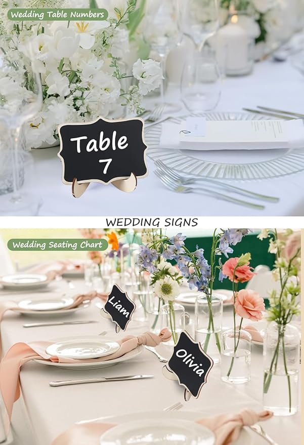 Herda 18 PCS Mini Chalkboard Signs - Image 4