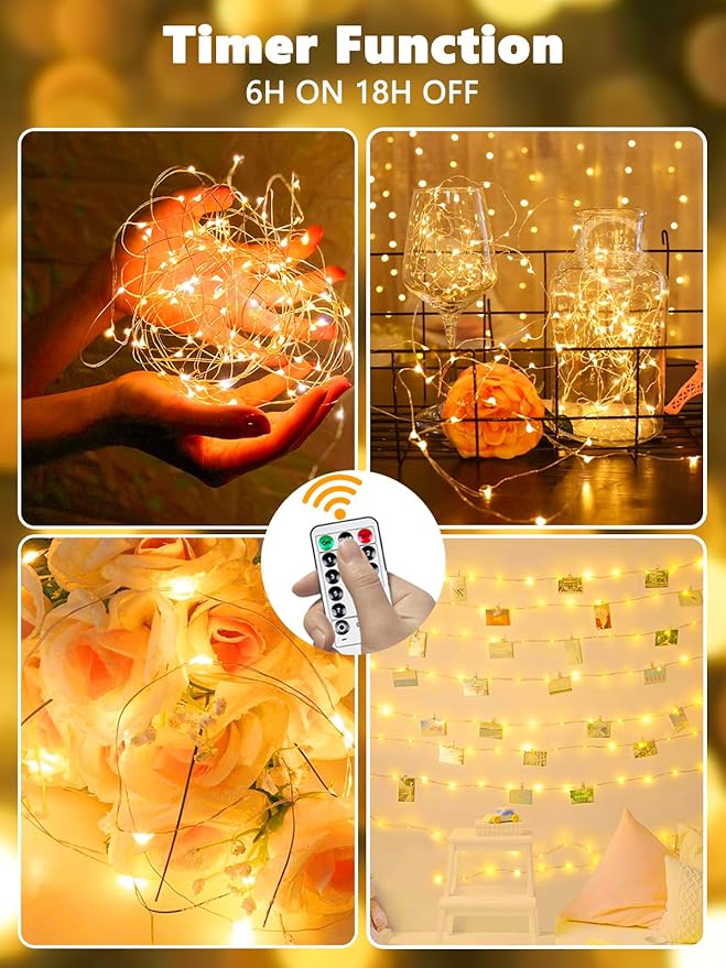 4 Pack Fairy Lights Battery Operated - Image 5
