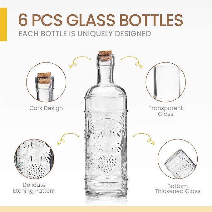 Assorted Clear Glass Bottles - Image 3