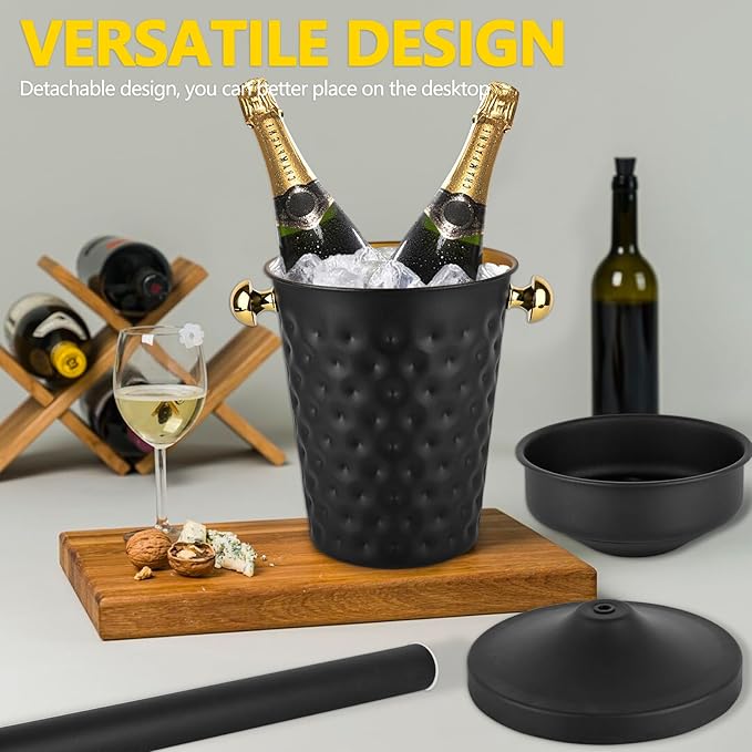 Champagne Bucket with Stand, 5L Ice Bucket with Stand, Wine Chiller Bucket - Image 3