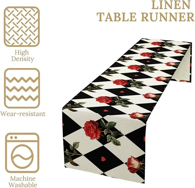 Vintage Rose Table Runner, 13x108 Inch - Image 3