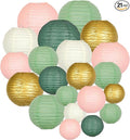 ADLKGG Paper Lanterns Decorative, Round Hanging Paper Lanterns Decorations by ADLKGG