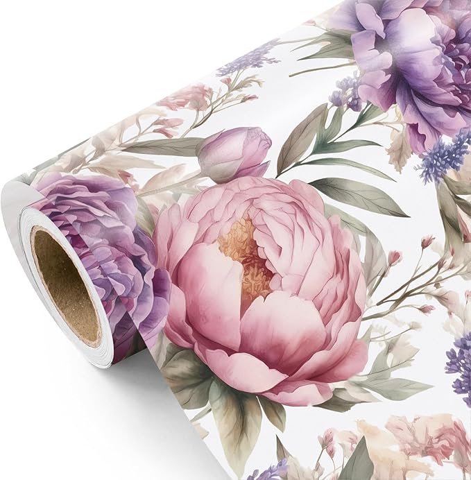 WRAPAHOLIC Floral Wrapping Paper Roll by WRAPAHOLIC