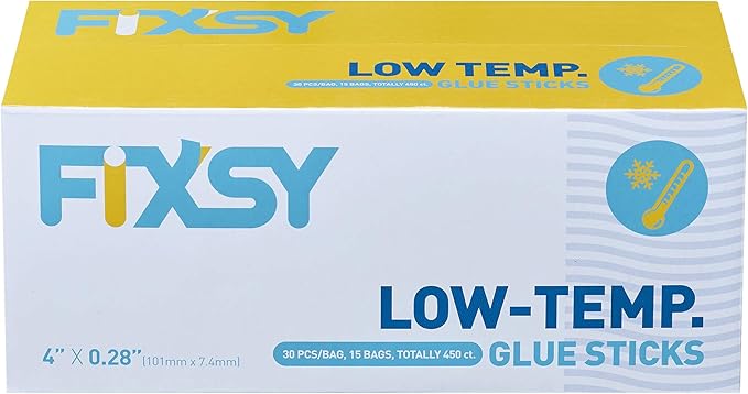 FIXSY Hot Glue Gun Sticks Low Temp Low Melt Cool Glue, Mini Size 4" Long x .28" - Image 7