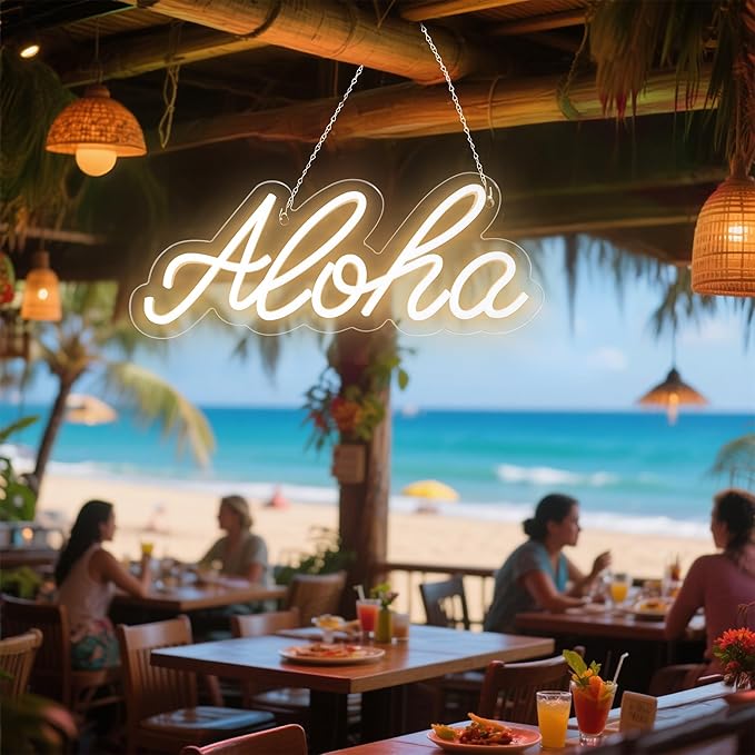 Aloha Neon Light Aloha Warm White Neon Sign - Image 4