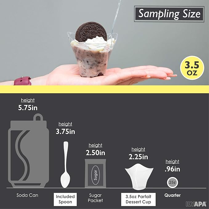 Ilyapa 3.5oz Plastic Dessert Cups - Image 5