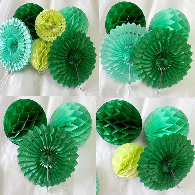 12pcs 6’’ 8’’ Honeycomb Balls Tissue Paper Fans Party Honeycomb Ball Fans Wall - Image 5