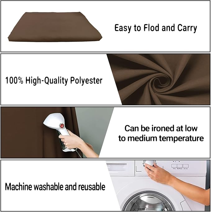 5x7FT Brown Screen Backdrops for Photography, High Density, Wrinkle Resistant - Image 7