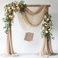 Wokceer Wedding Arch Draping Nude 2 Panels 28.7" x 20FT Sheer Fabric Drapes by Wokceer