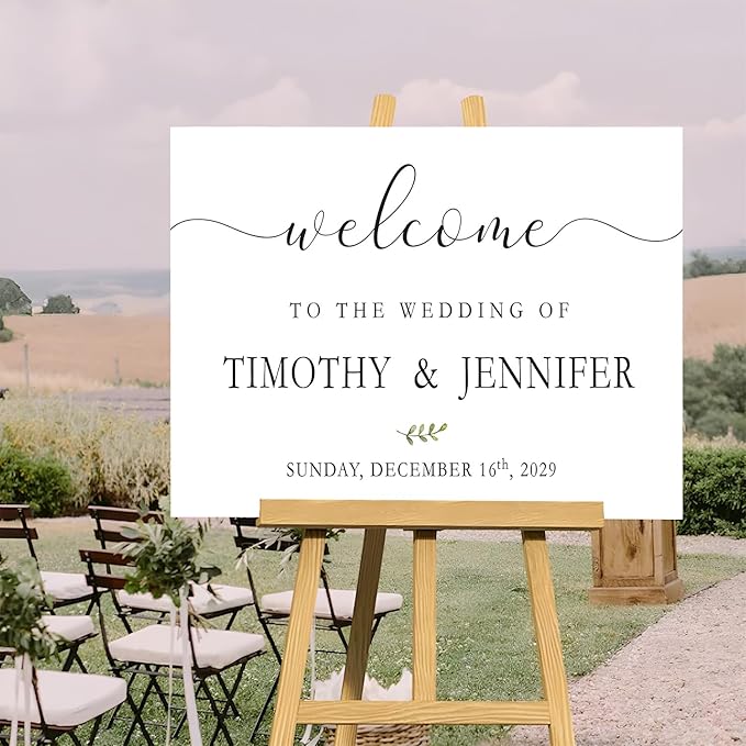 Custom Wedding Welcome Sign, Rustic Wedding Signs, Wedding Decorative Signage - Image 4