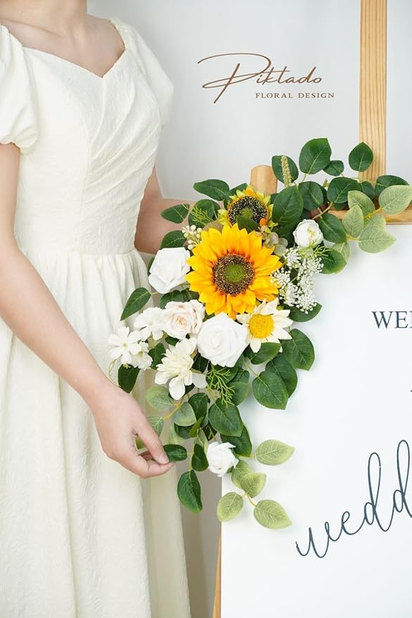 Wedding Decor Welcome Sign Flower Backdrop Garland - Image 4