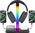 Headphone Stand with Wireless Charger, Gaming HeadsetStand with RGB Light Mode by Unknown