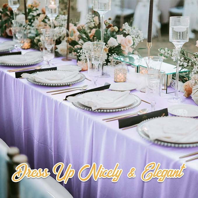 BRILLMAX 8 Pack Lavender Tablecloths - Image 8