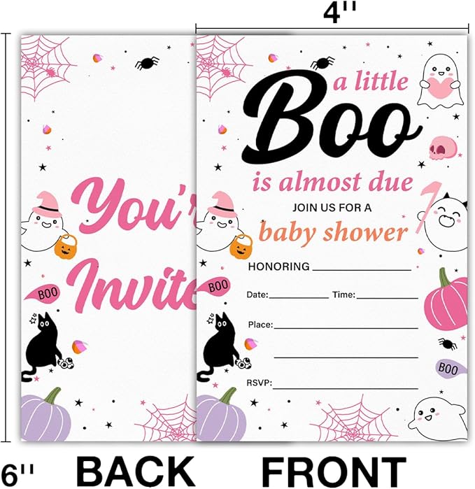 Halloween Baby Shower Party Invitations - Image 2