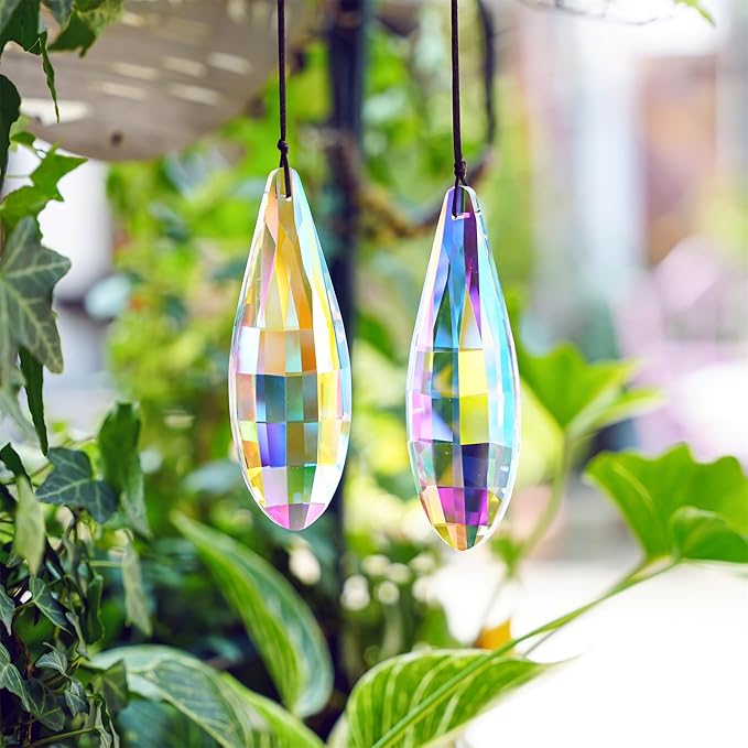 HDCRYSTALGIFTS Pack 2, 120mm Colorful Prisms Crystal Suncatchers - Image 8