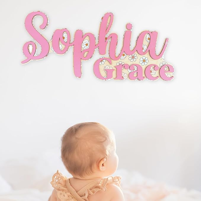 Baby Name Sign - Custom Wood Name Sign - Baby Name Signs - Image 7