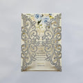 25PCS Silver Glitter Laser Cut Wedding Invitations Cards by Unknown
